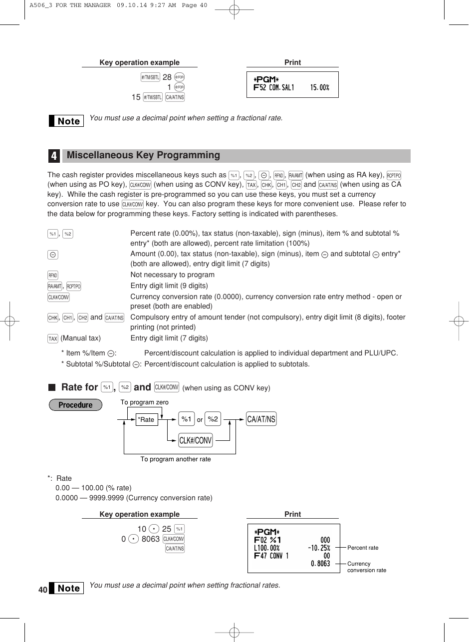 Sharp XE-A506 User Manual | Page 42 / 132