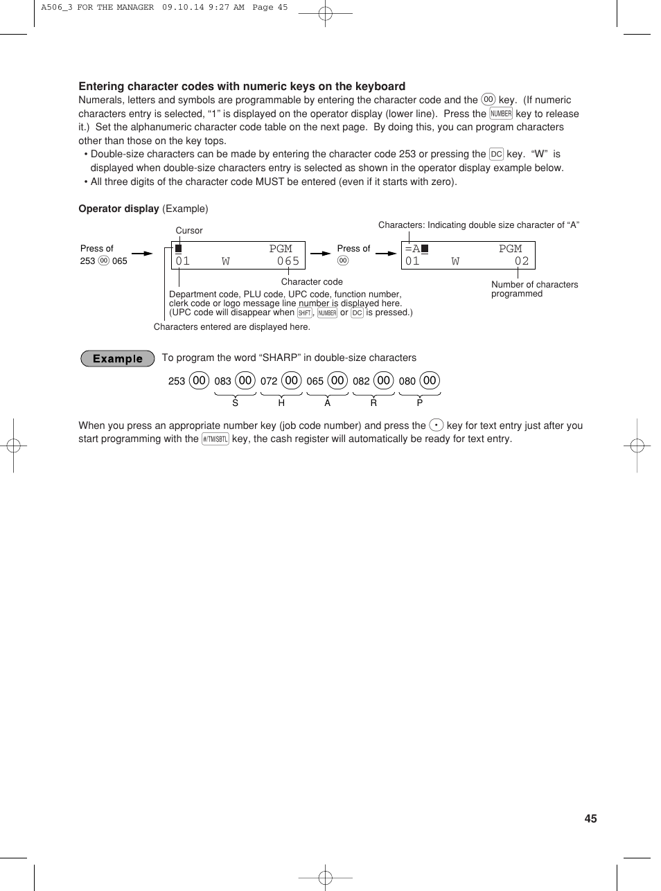 Sharp XE-A506 User Manual | Page 47 / 132