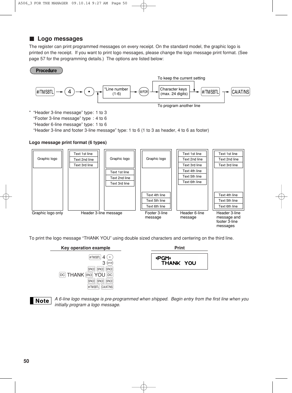 Sp 4, S s s w | Sharp XE-A506 User Manual | Page 52 / 132