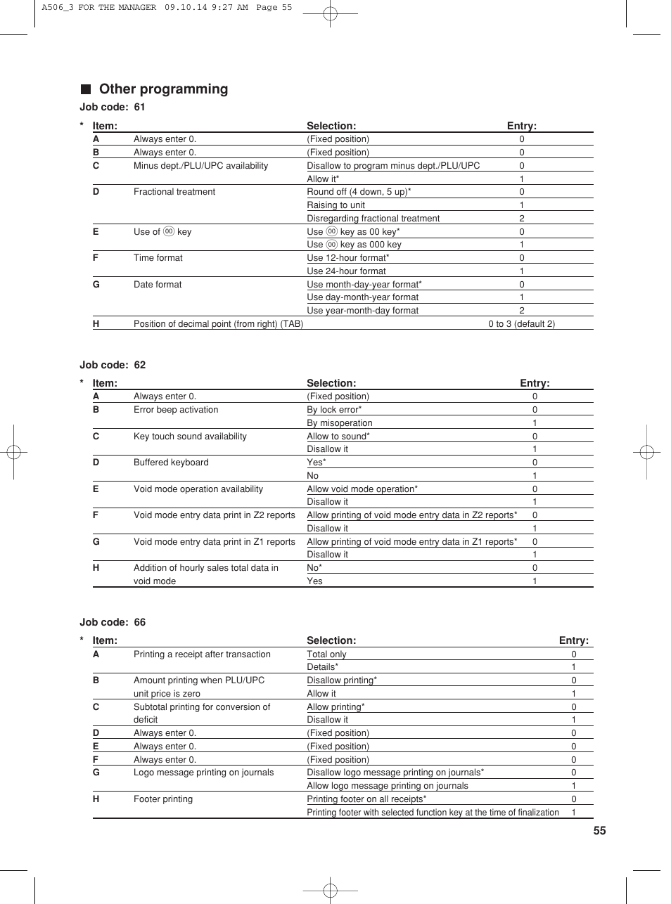 Other programming | Sharp XE-A506 User Manual | Page 57 / 132