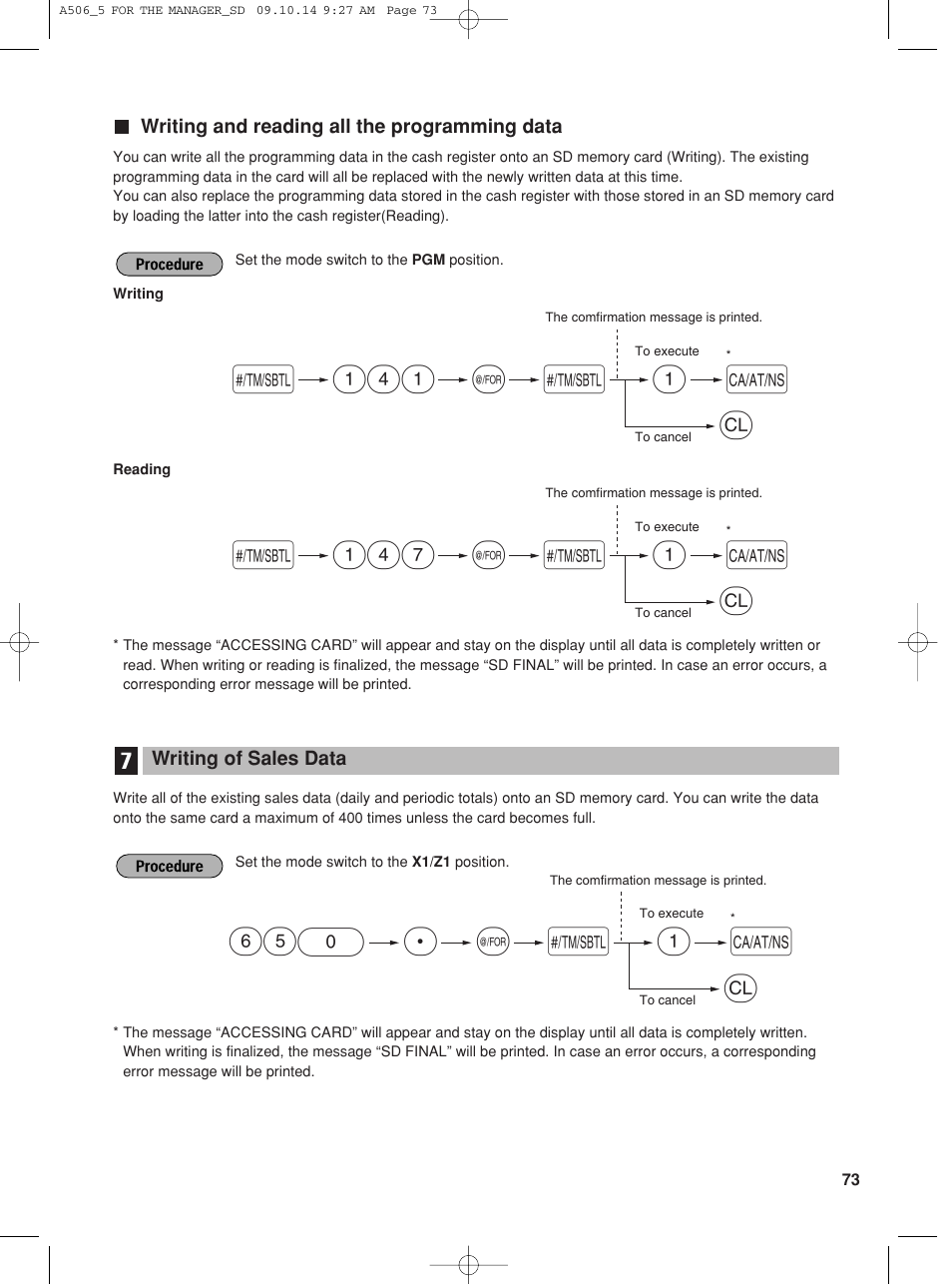 S@ a, 1l 650 p, S@ 147 a | S@ 141 a | Sharp XE-A506 User Manual | Page 75 / 132