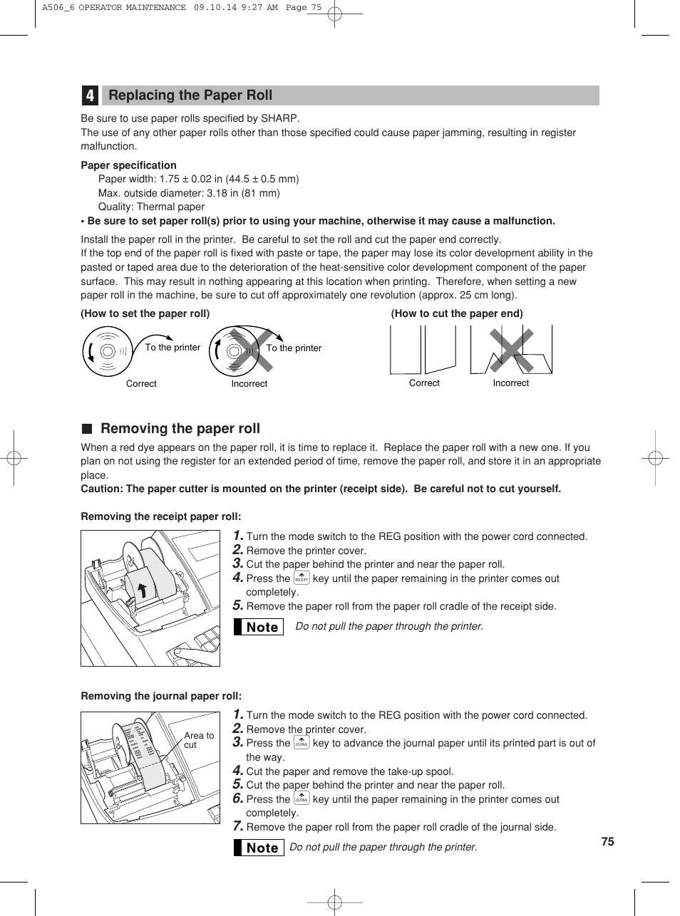 Sharp XE-A506 User Manual | Page 77 / 132