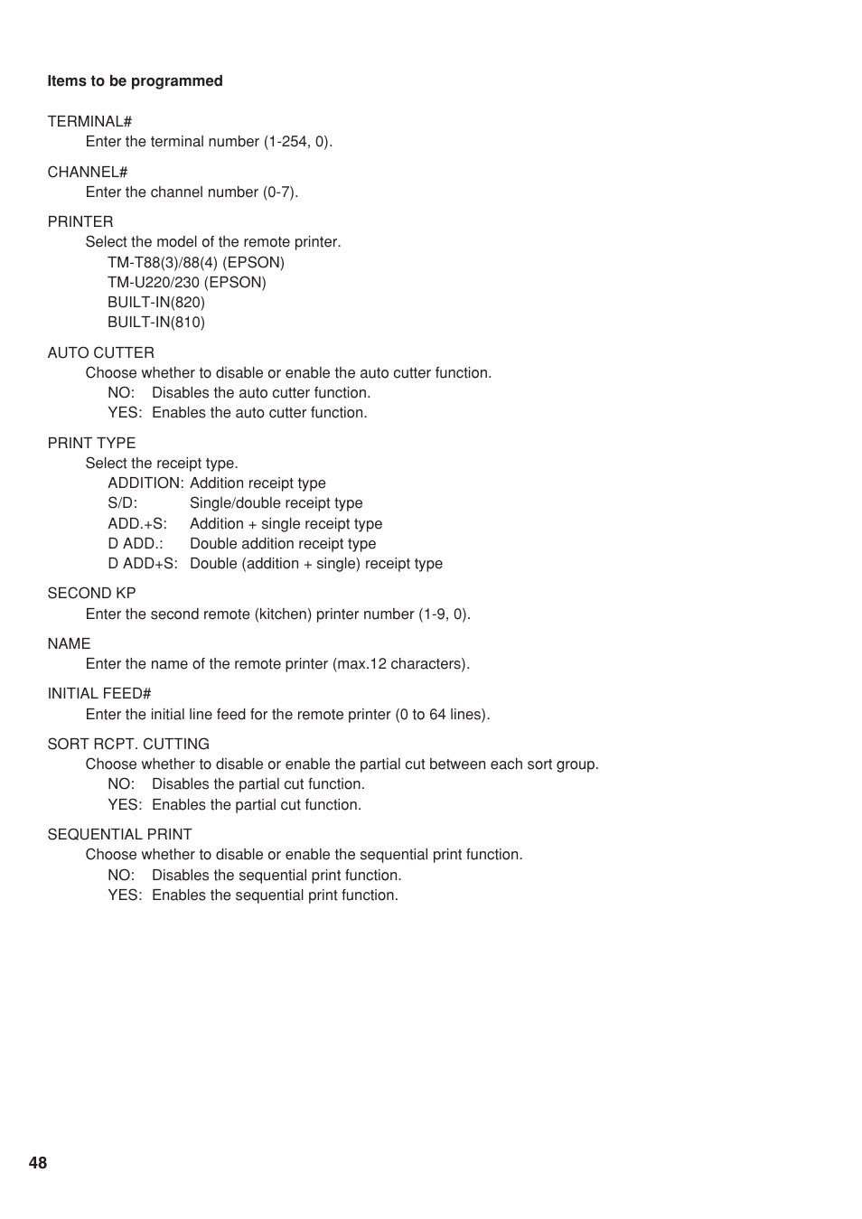 Sharp UP-820F User Manual | Page 50 / 68