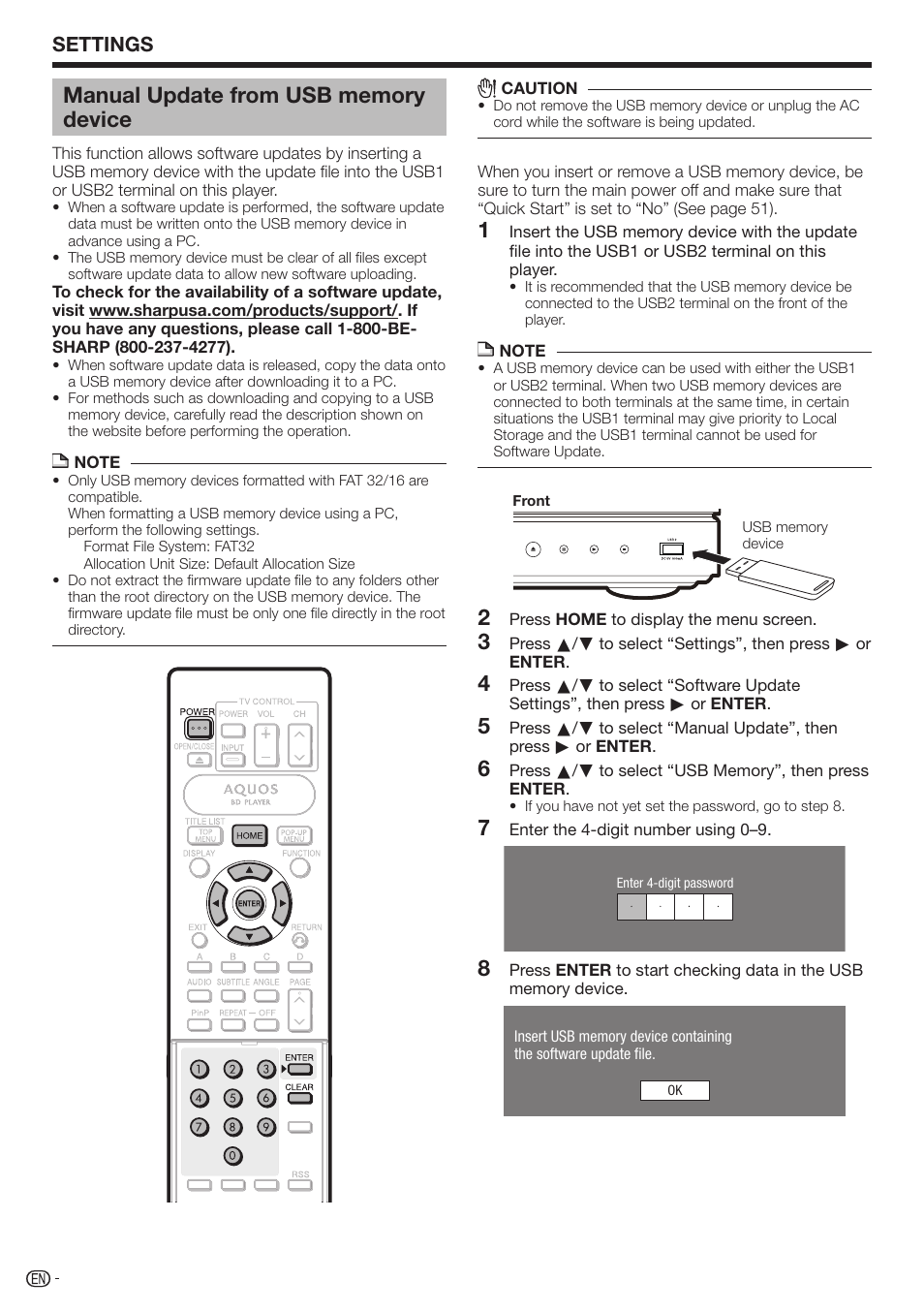 Settings | Sharp AQUOS BD-HP70U User Manual | Page 62 / 84