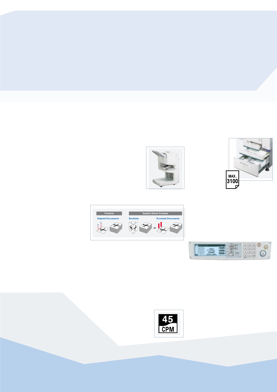 Document quality & production, Copy, Automatic features reduce work | Functional copying, Productive copying | Sharp AR-M450U User Manual | Page 3 / 6