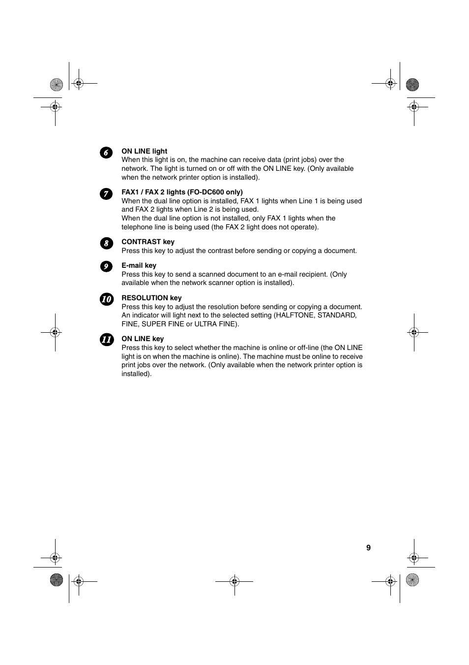 Sharp FODC600 User Manual | Page 11 / 220