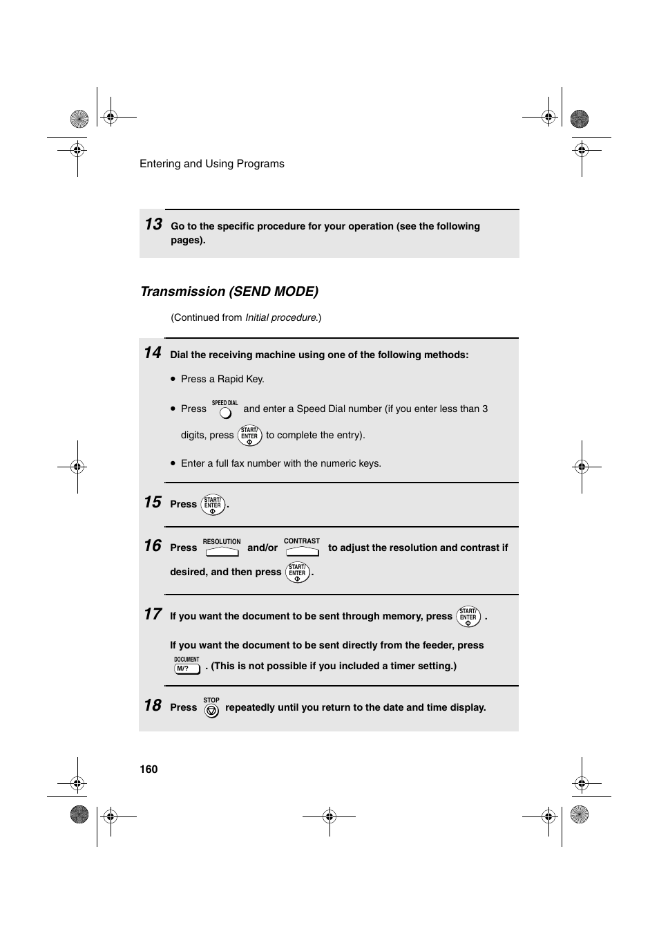 Transmission (send mode) | Sharp FODC600 User Manual | Page 162 / 220