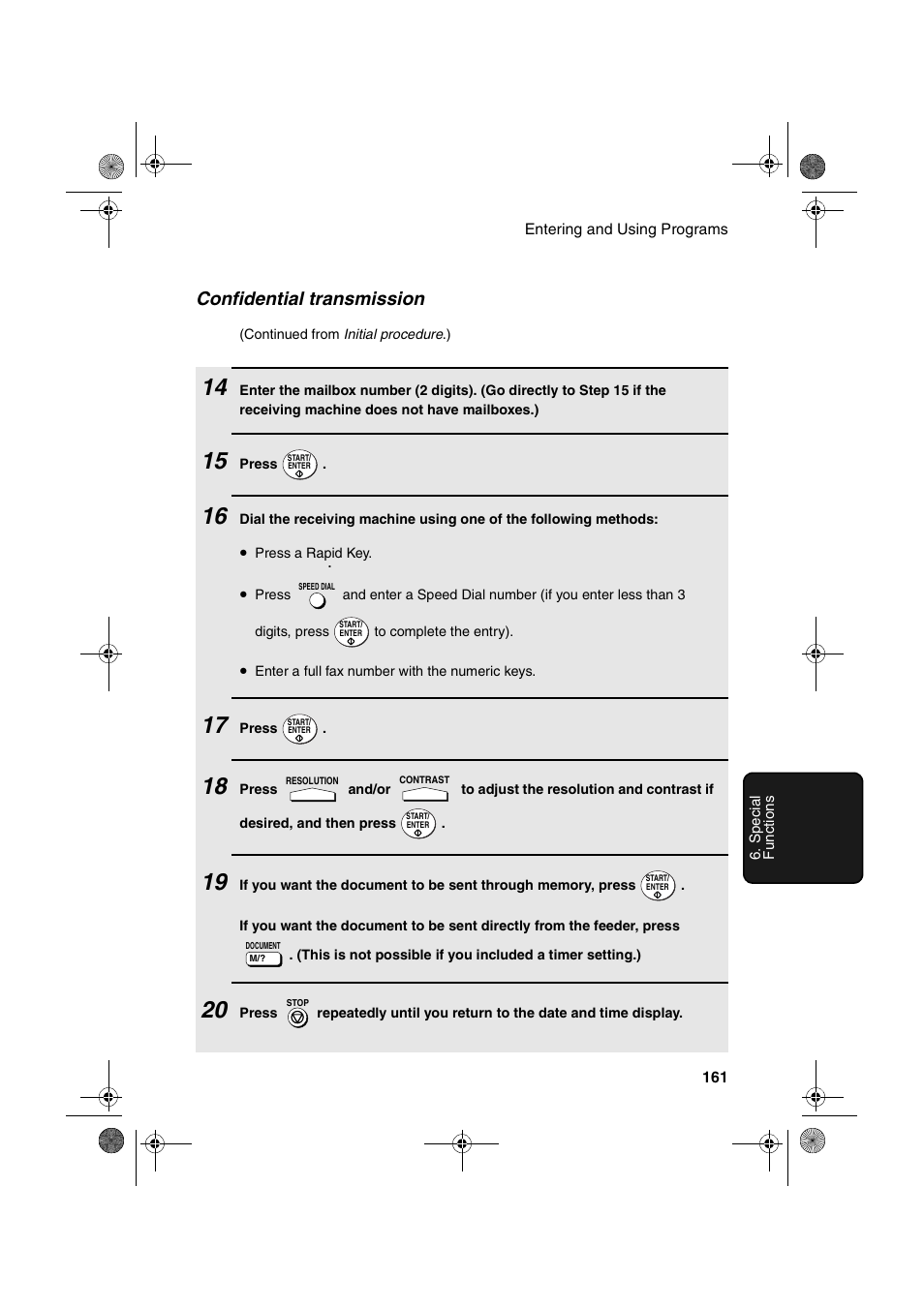 Confidential transmission | Sharp FODC600 User Manual | Page 163 / 220