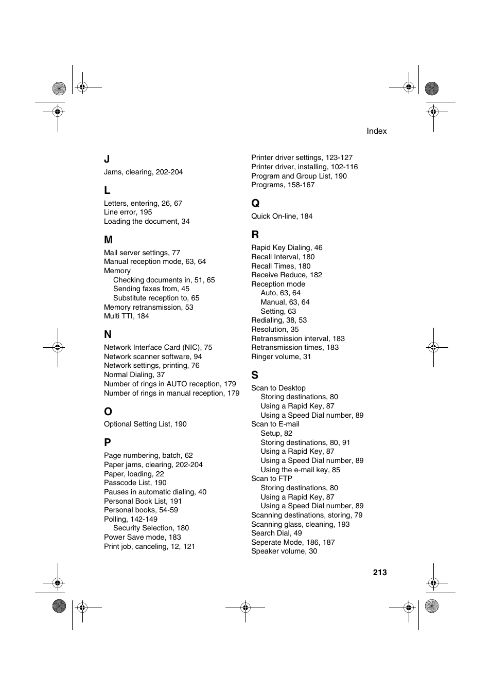 Sharp FODC600 User Manual | Page 215 / 220