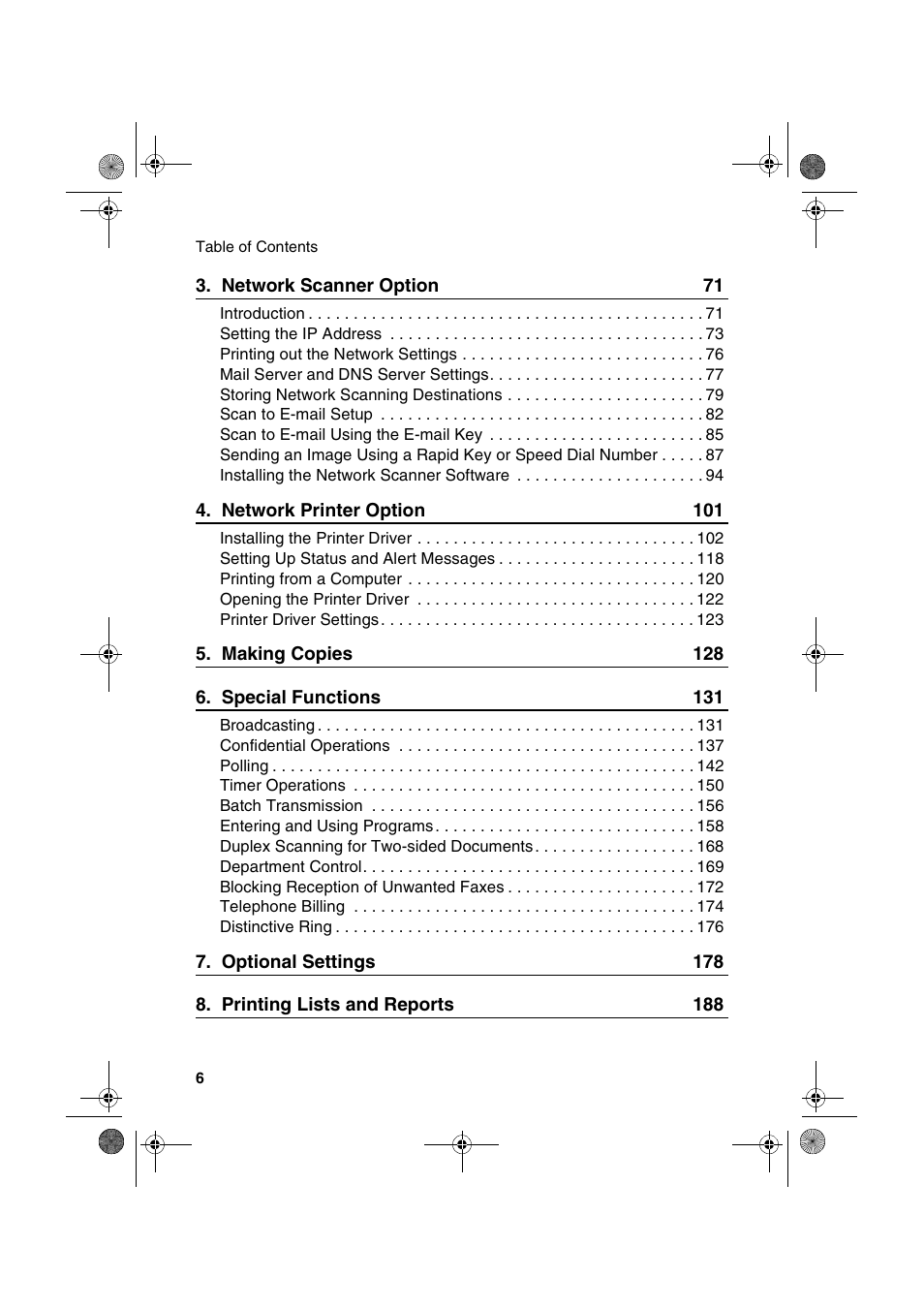 Sharp FODC600 User Manual | Page 8 / 220