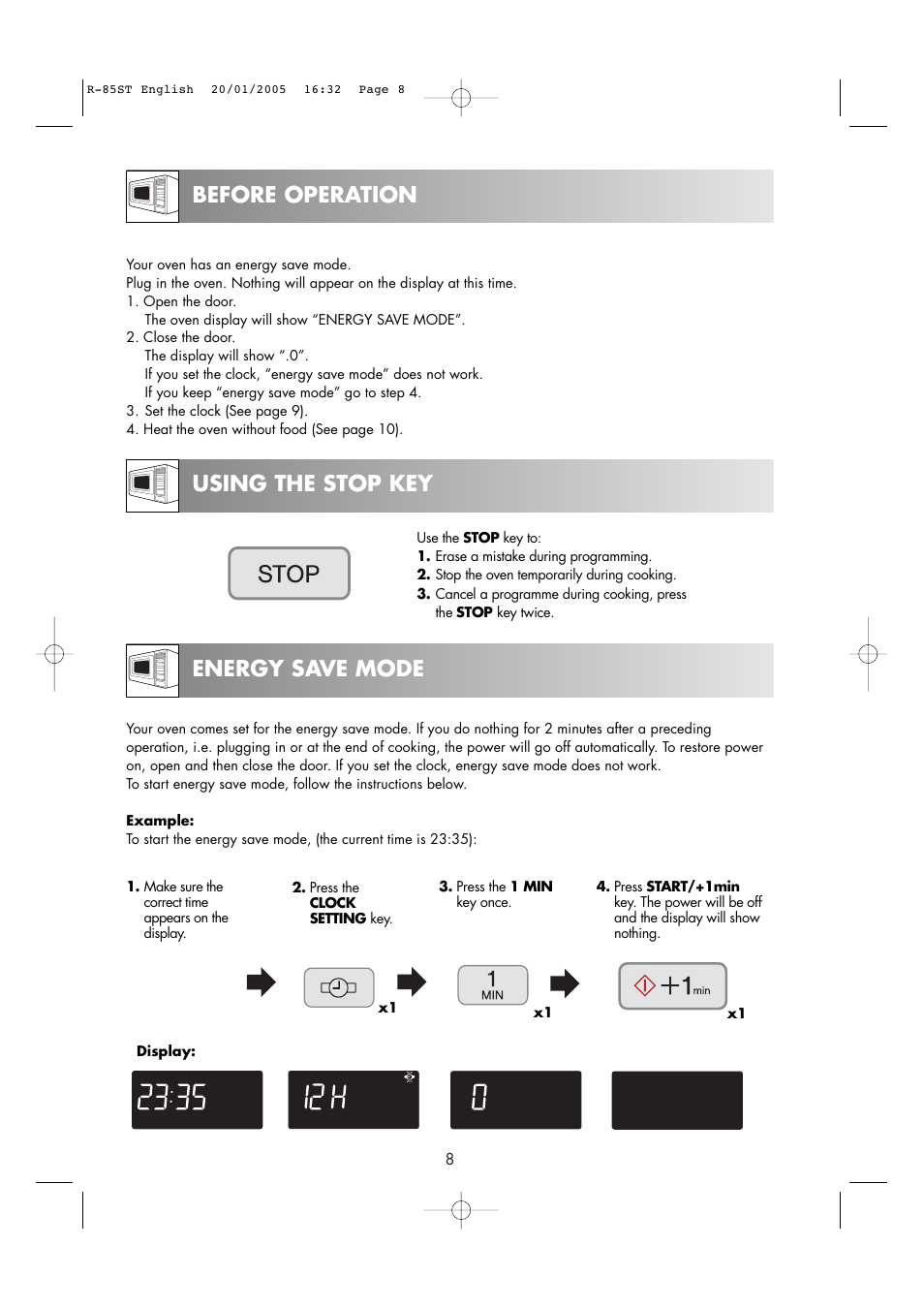 Sharp R-85ST User Manual | Page 10 / 35