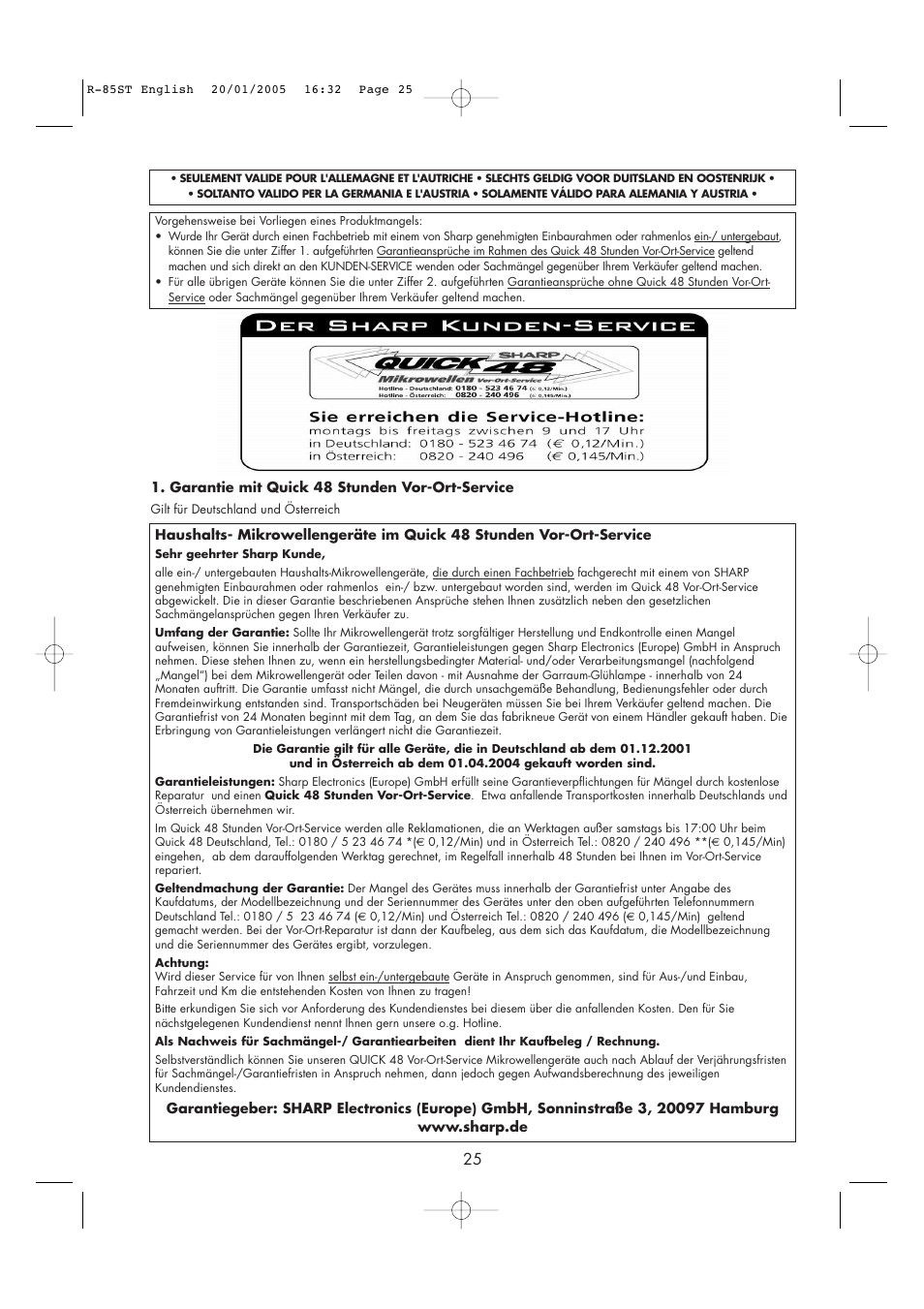 Sharp R-85ST User Manual | Page 27 / 35