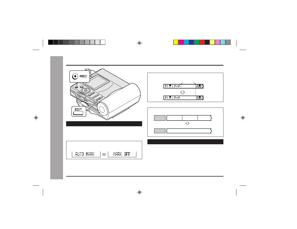 Useful features, Advanced recording : continued | Sharp MD-MT877H User Manual | Page 34 / 61