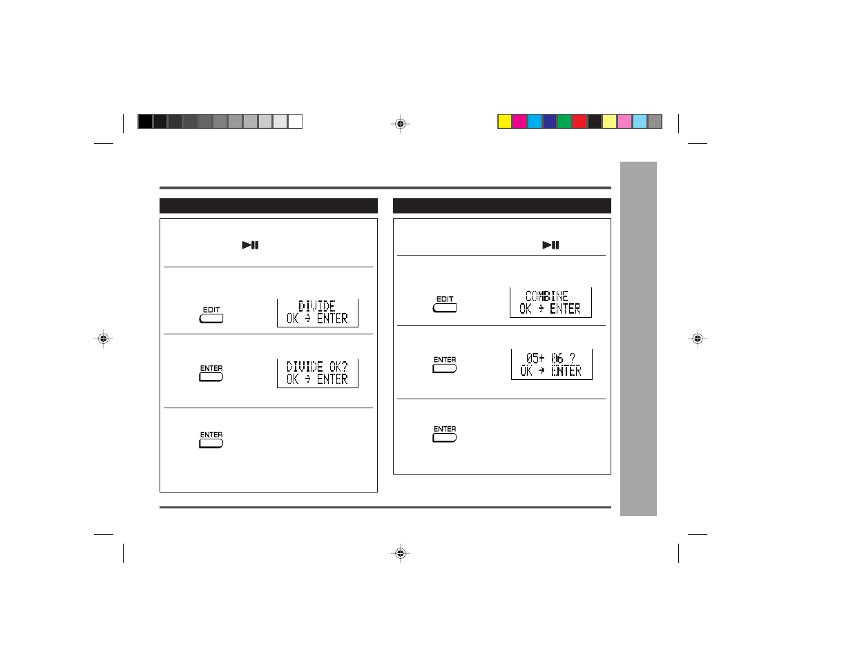 Advanced features, Editing a recorded minidisc : continued | Sharp MD-MT877H User Manual | Page 49 / 61