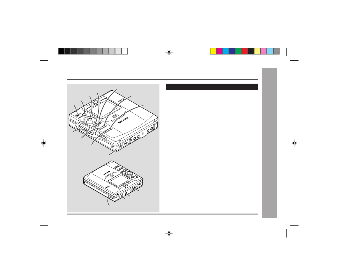 Names of controls and indicators, Important introduction | Sharp MD-MT877H User Manual | Page 7 / 61