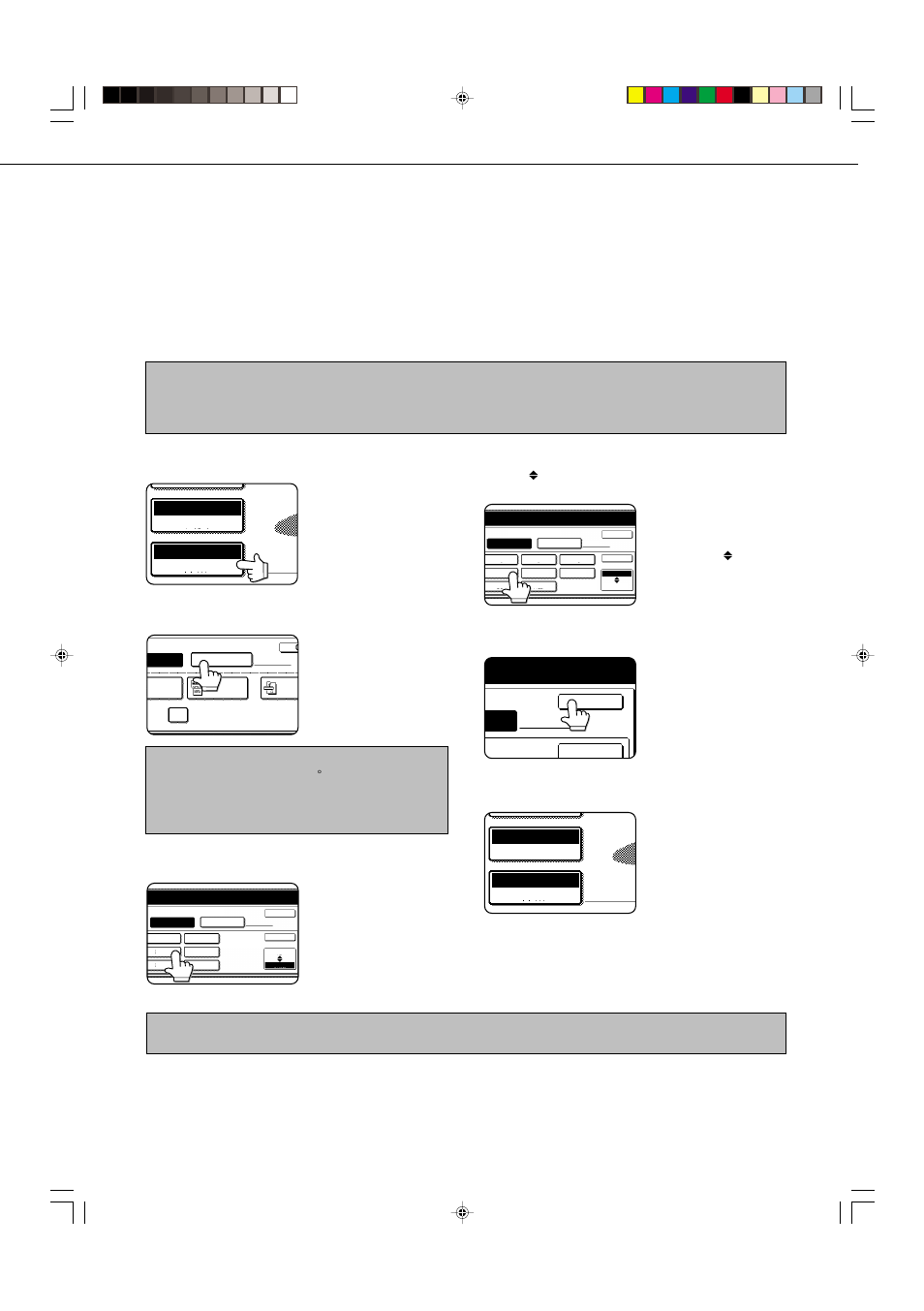 Manually setting the scanning size, Touch the original key, Touch the manual key | Touch the desired original size key, Touch the outer ok key | Sharp Network Scanner User Manual | Page 15 / 32