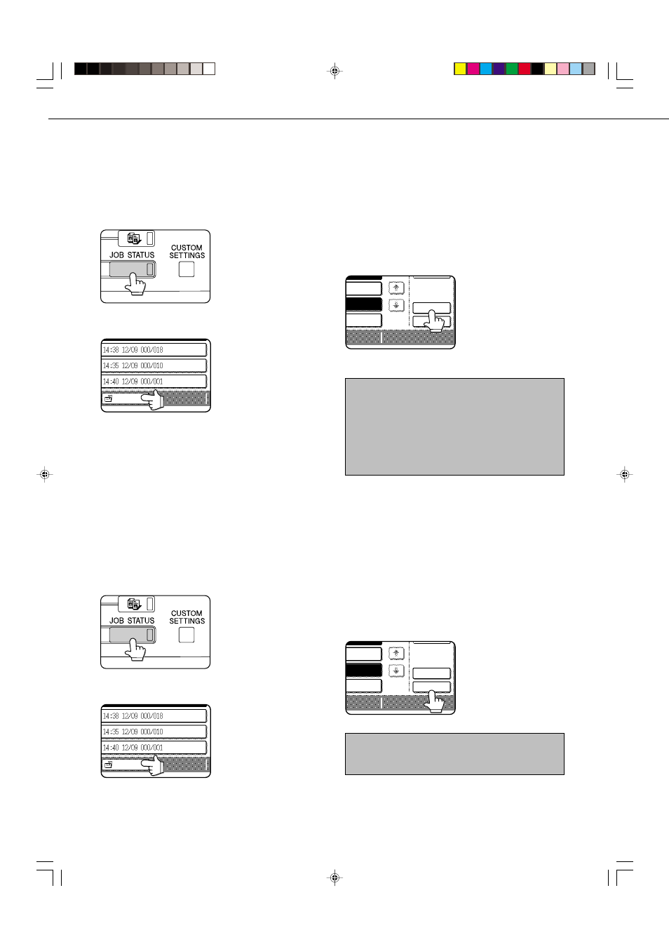 Priority transmission of a stored job, Canceling an e-mail/ftp transmission | Sharp Network Scanner User Manual | Page 18 / 32
