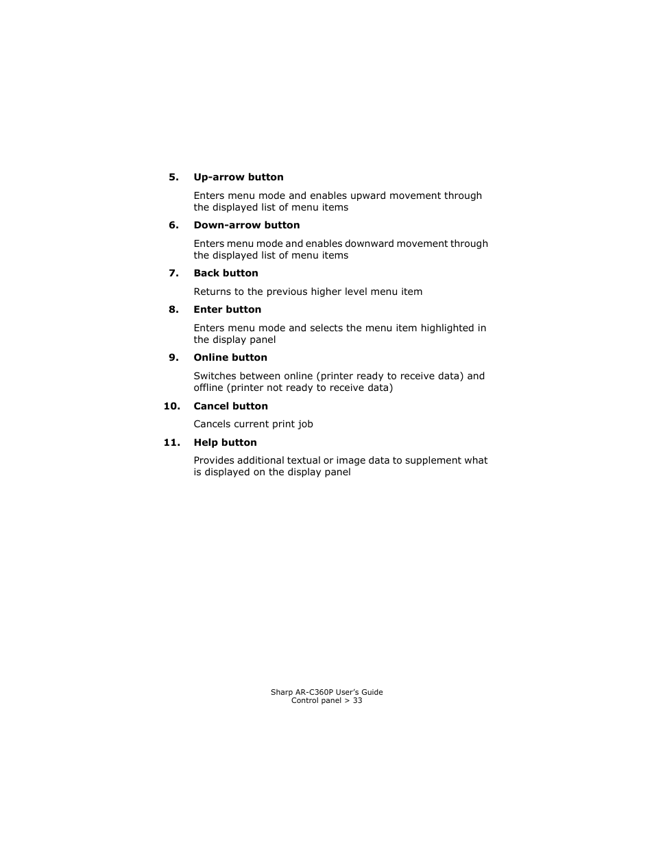 Sharp AR-C360P User Manual | Page 33 / 121