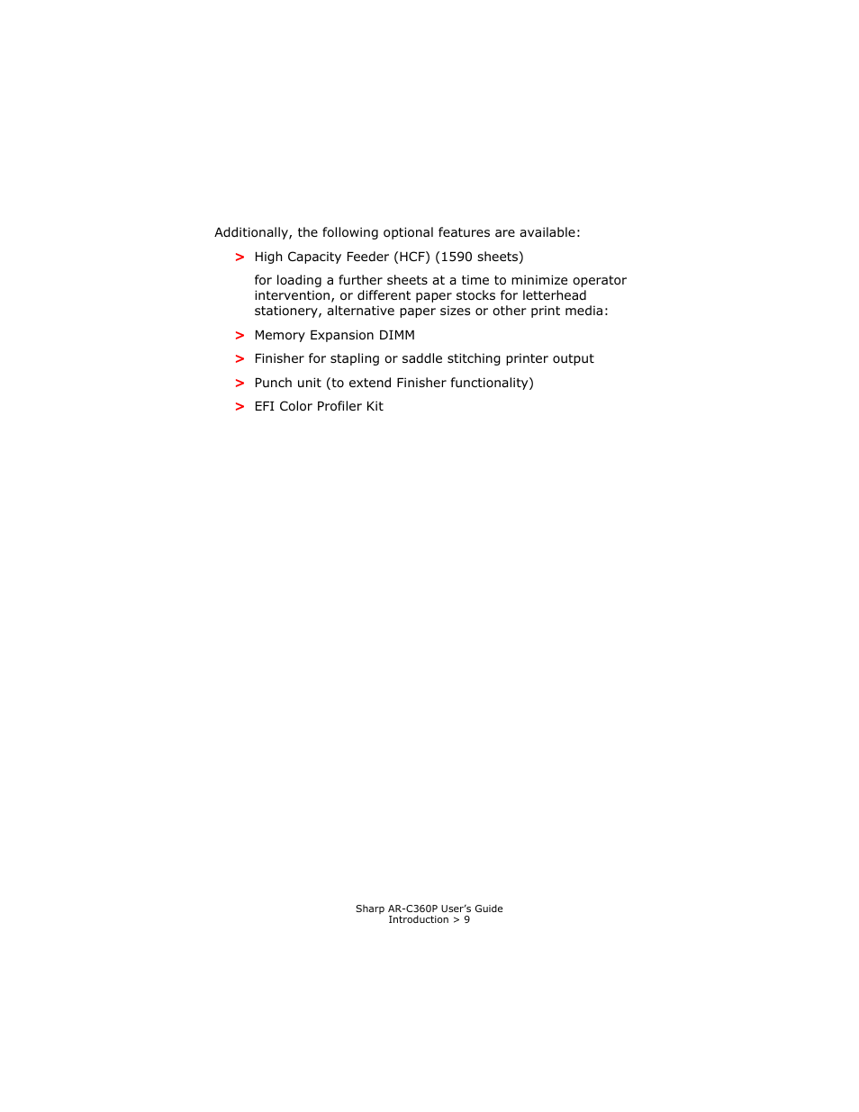 Sharp AR-C360P User Manual | Page 9 / 121