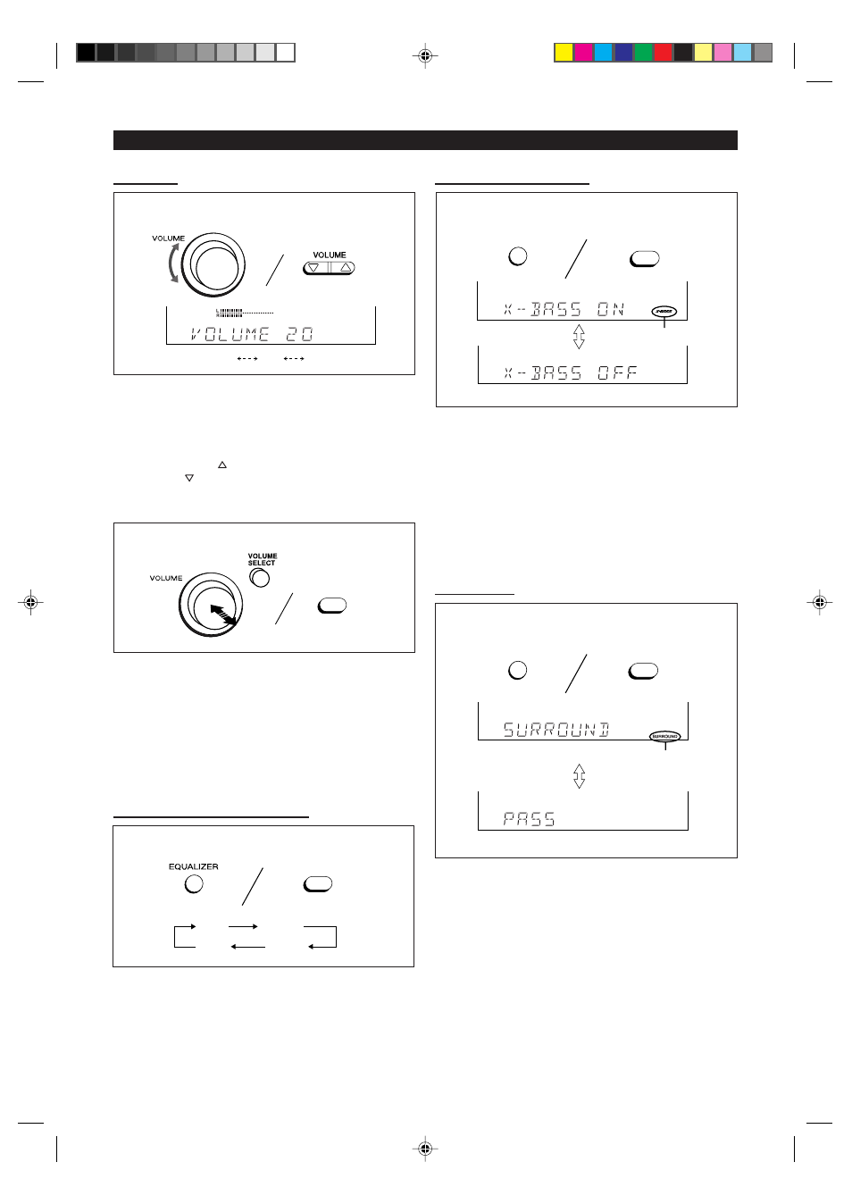 Sound control, Volume, Extra bass (x-bass) | Surround ■ pre-programmed equalizer | Sharp MD-MX20 User Manual | Page 13 / 44