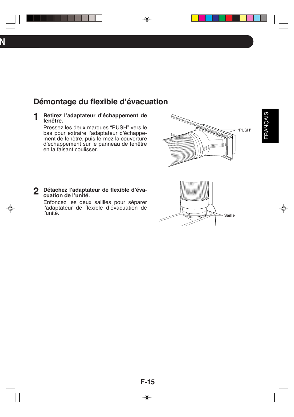 Démontage du flexible d’évacuation | Sharp CV-P09LX User Manual | Page 49 / 96