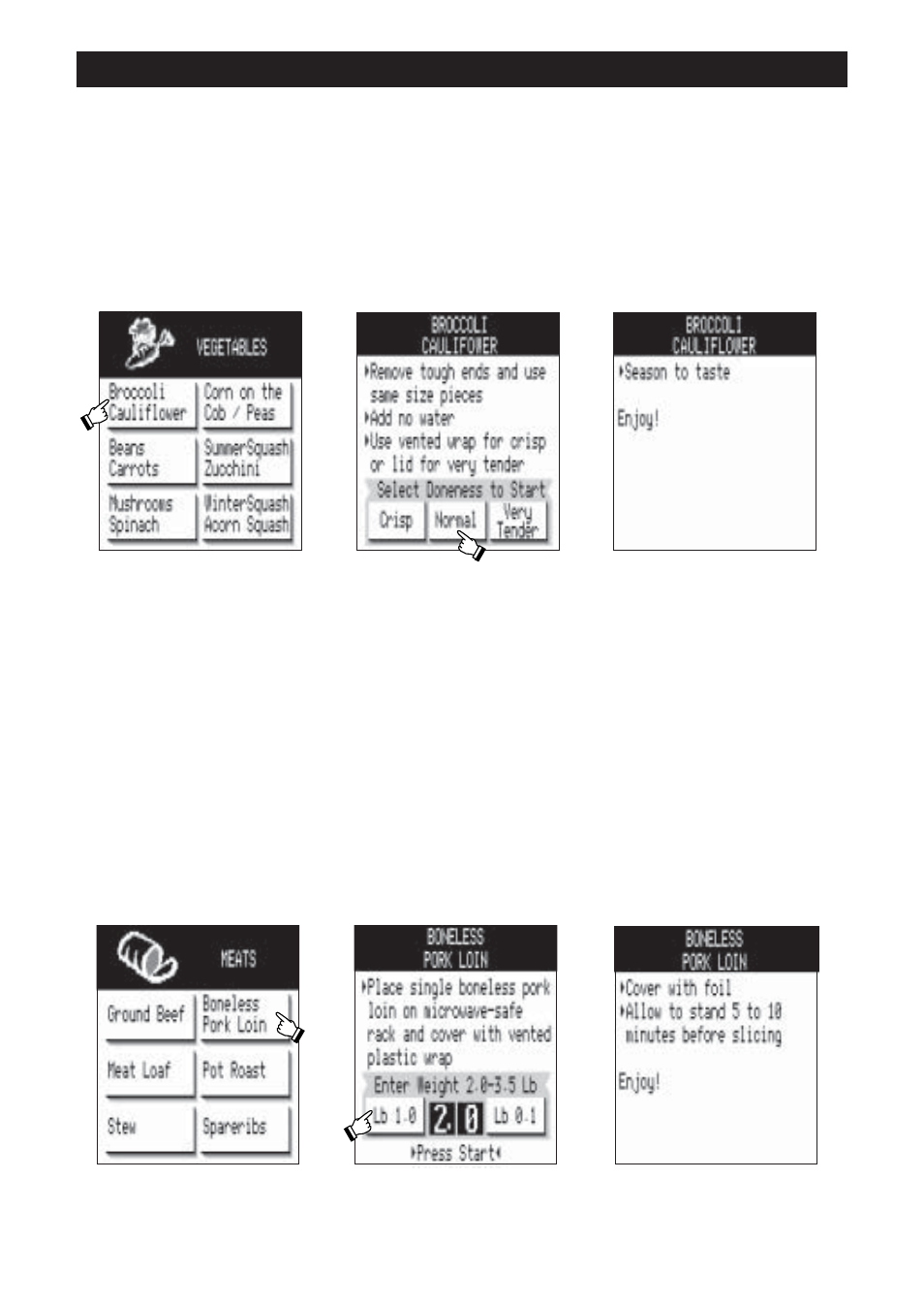 Vegetables | Sharp R-1751 User Manual | Page 18 / 40