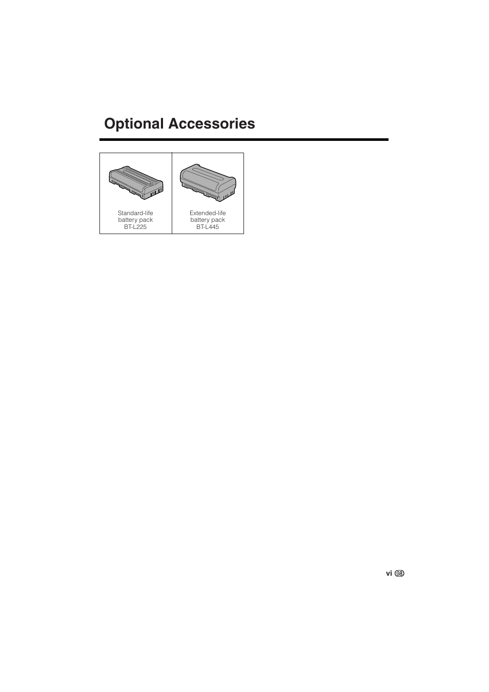 Optional accessories | Sharp VL-NZ10S User Manual | Page 9 / 111