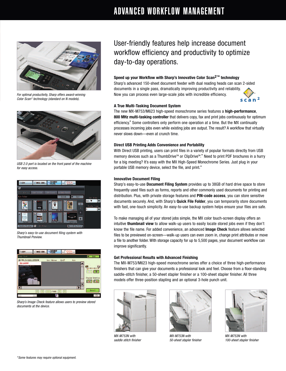 Advanced workflow management | Sharp MX-M753 User Manual | Page 5 / 12
