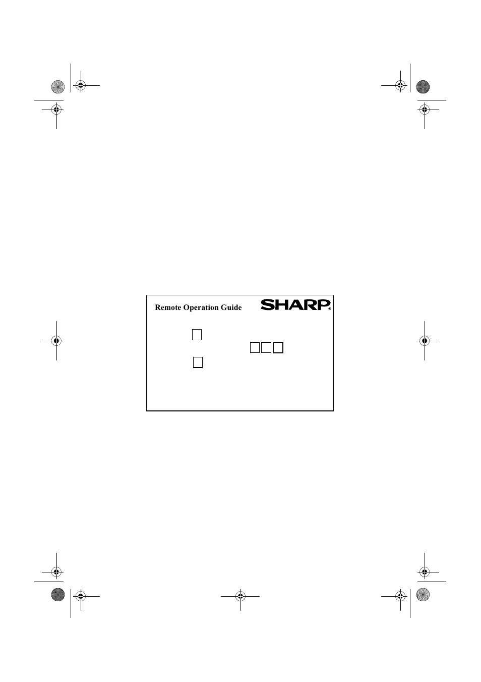 Remote operation card | Sharp UX-S10 User Manual | Page 117 / 119