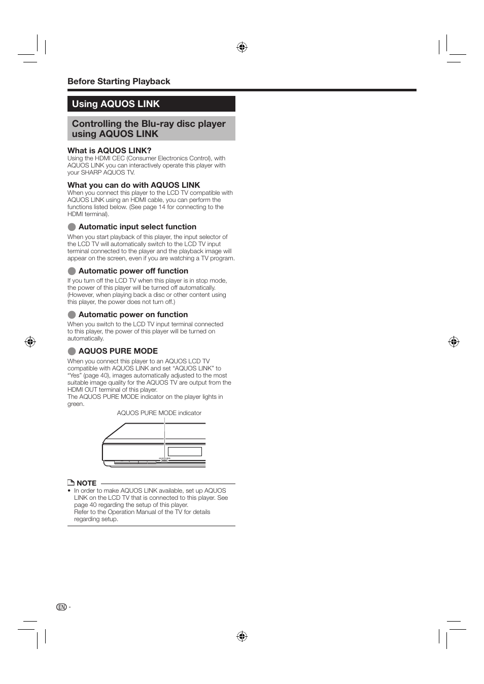 Sharp AQUOS BD-HP24U(A) User Manual | Page 24 / 61