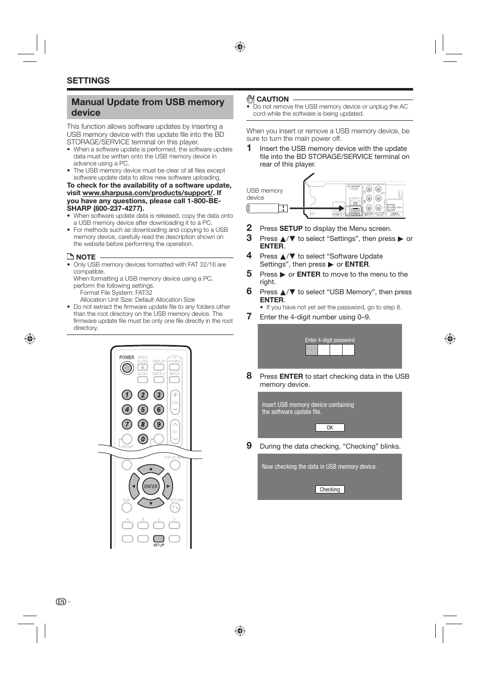 Settings | Sharp AQUOS BD-HP24U(A) User Manual | Page 48 / 61