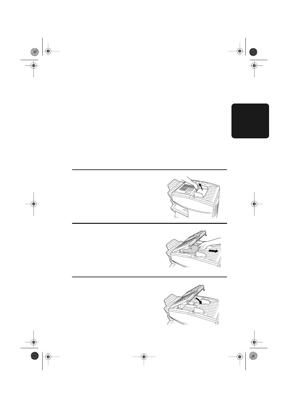 Clearing paper jams | Sharp FO-5550 User Manual | Page 173 / 187