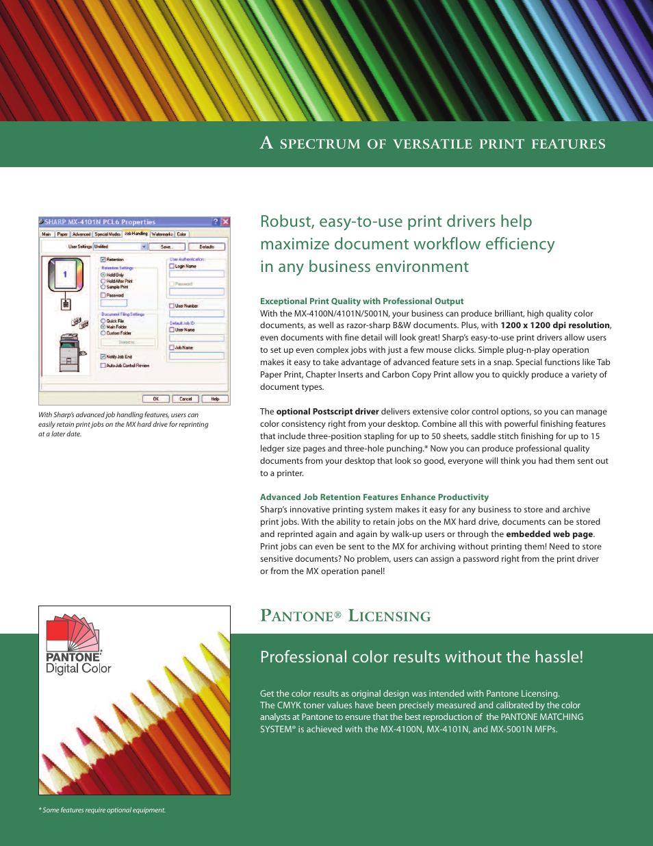 Professional color results without the hassle | Sharp CPD-3830 User Manual | Page 6 / 12