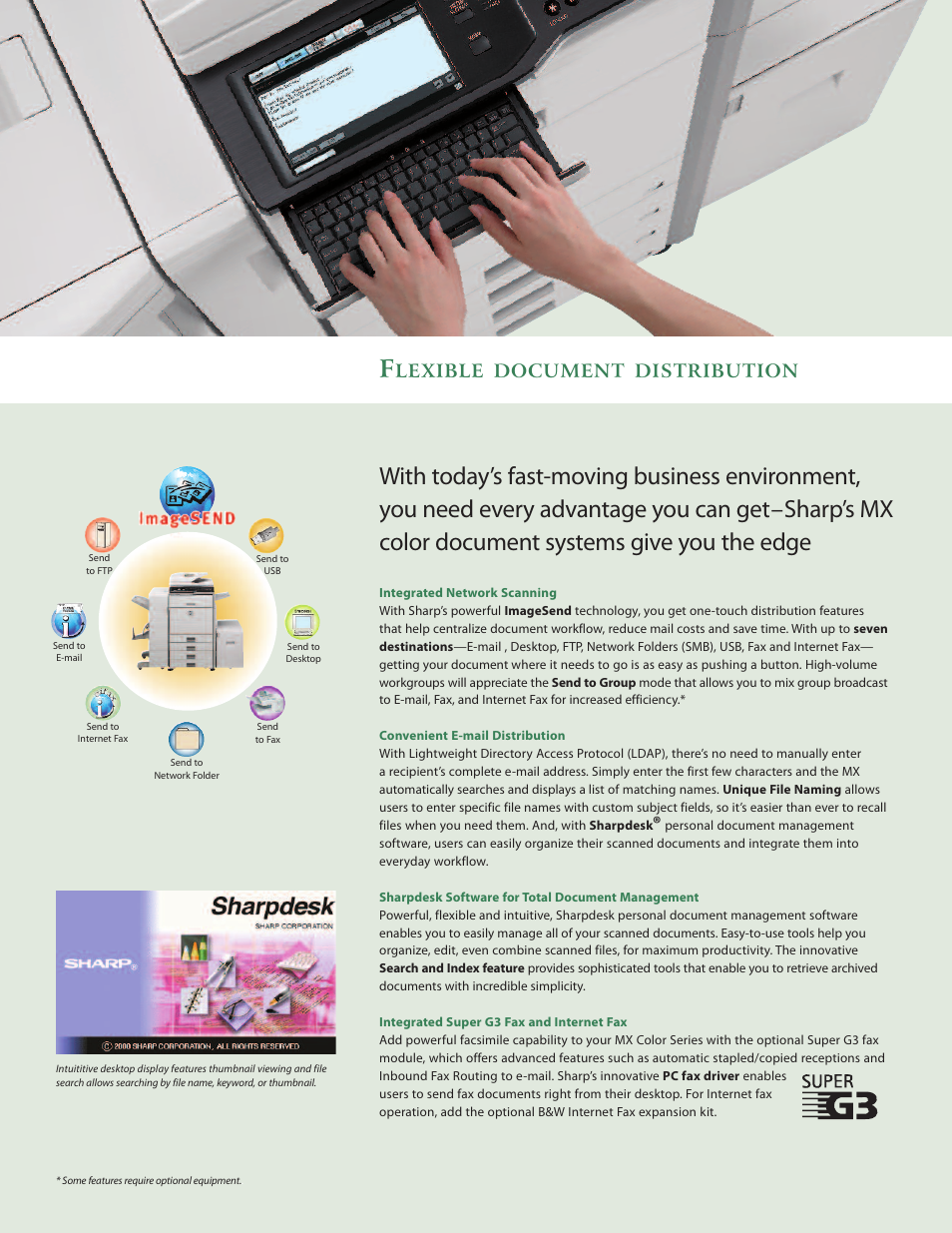 Lexible document distribution | Sharp CPD-3830 User Manual | Page 7 / 12