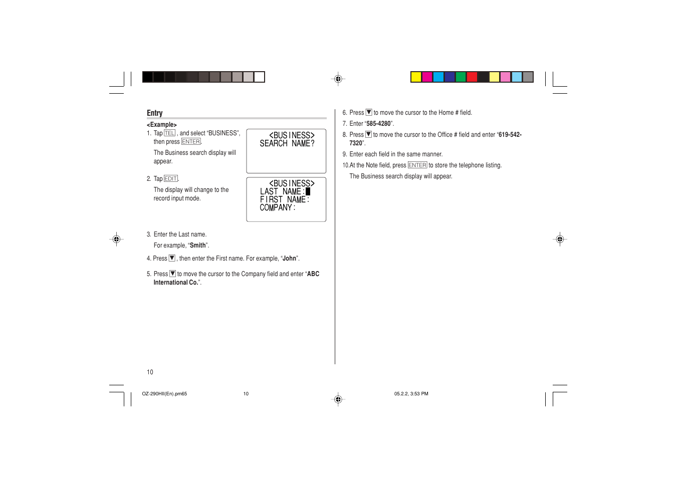 Sharp ELECTRONIC ORGANIZER OZ-290HII User Manual | Page 12 / 80