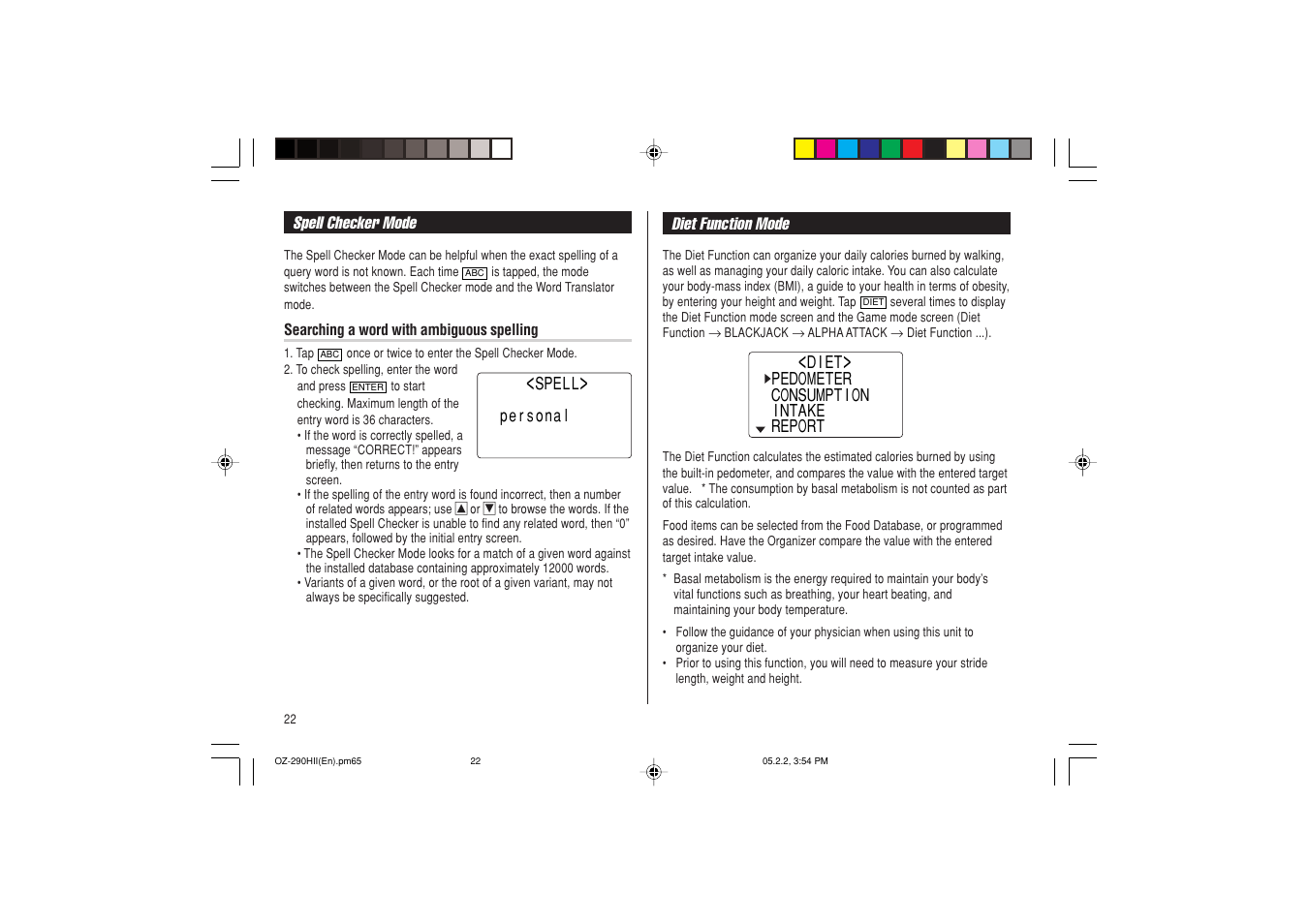 Sharp ELECTRONIC ORGANIZER OZ-290HII User Manual | Page 24 / 80