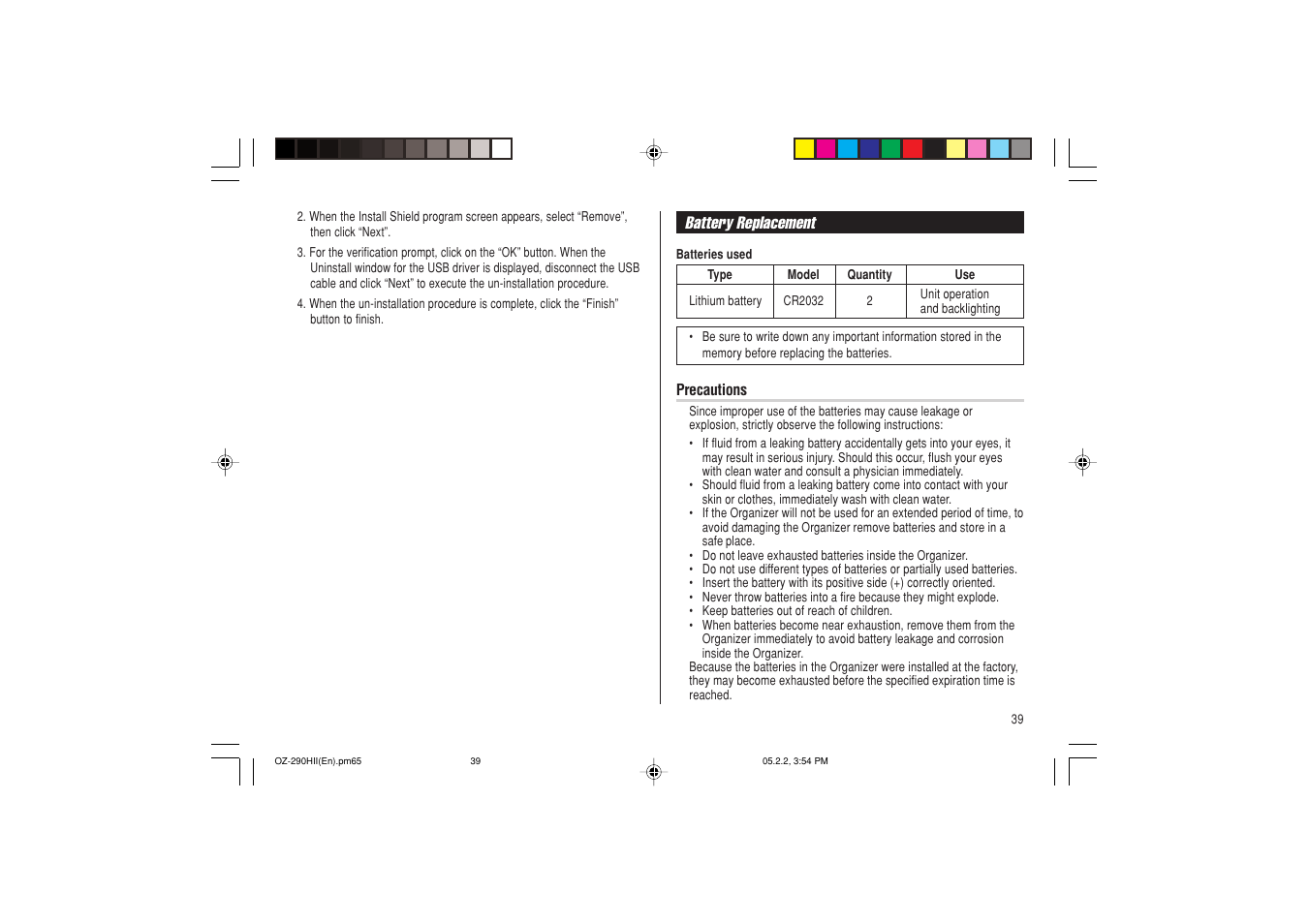 Sharp ELECTRONIC ORGANIZER OZ-290HII User Manual | Page 41 / 80