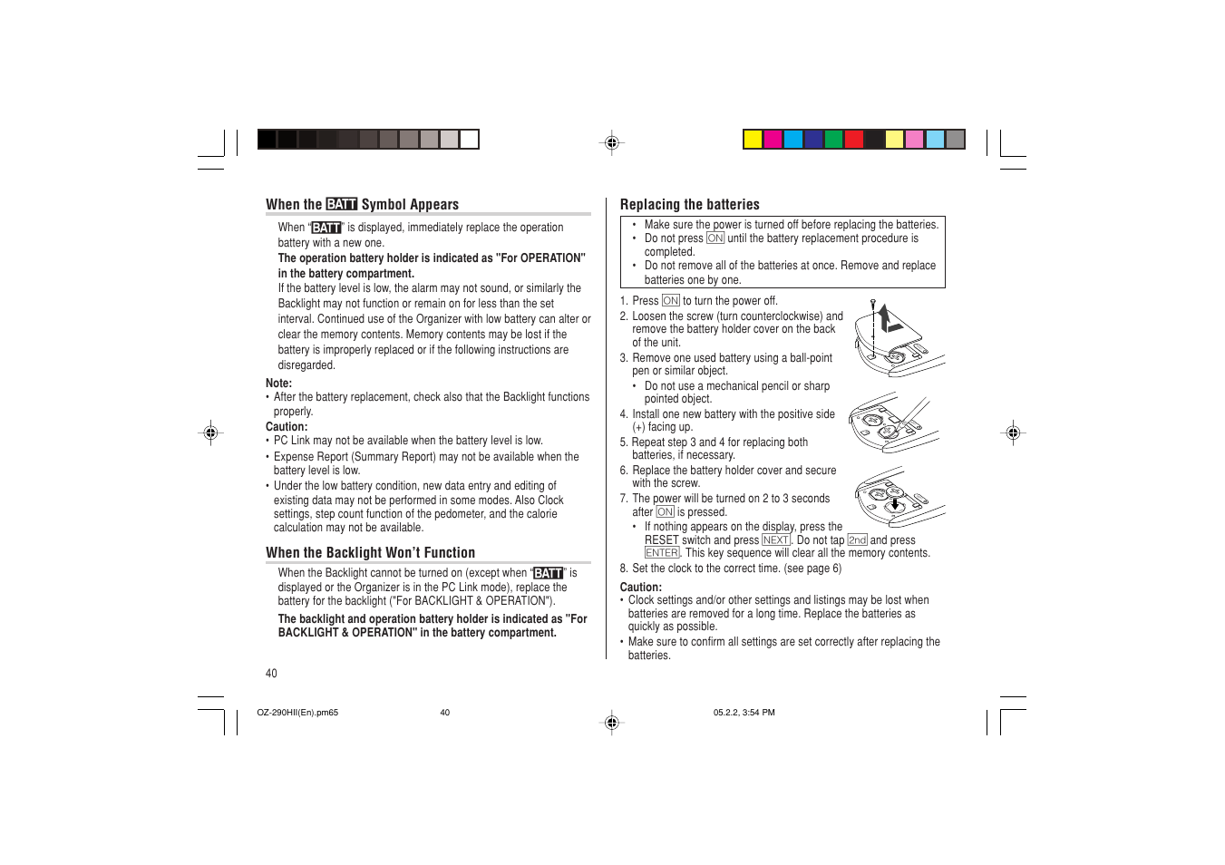 Re se t re se t reset | Sharp ELECTRONIC ORGANIZER OZ-290HII User Manual | Page 42 / 80