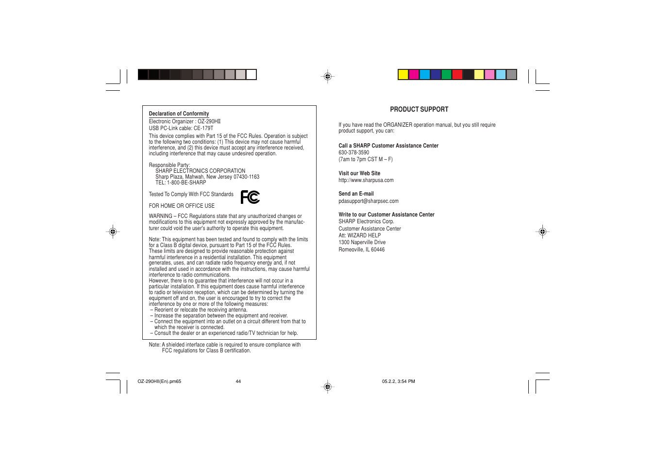 Sharp ELECTRONIC ORGANIZER OZ-290HII User Manual | Page 46 / 80