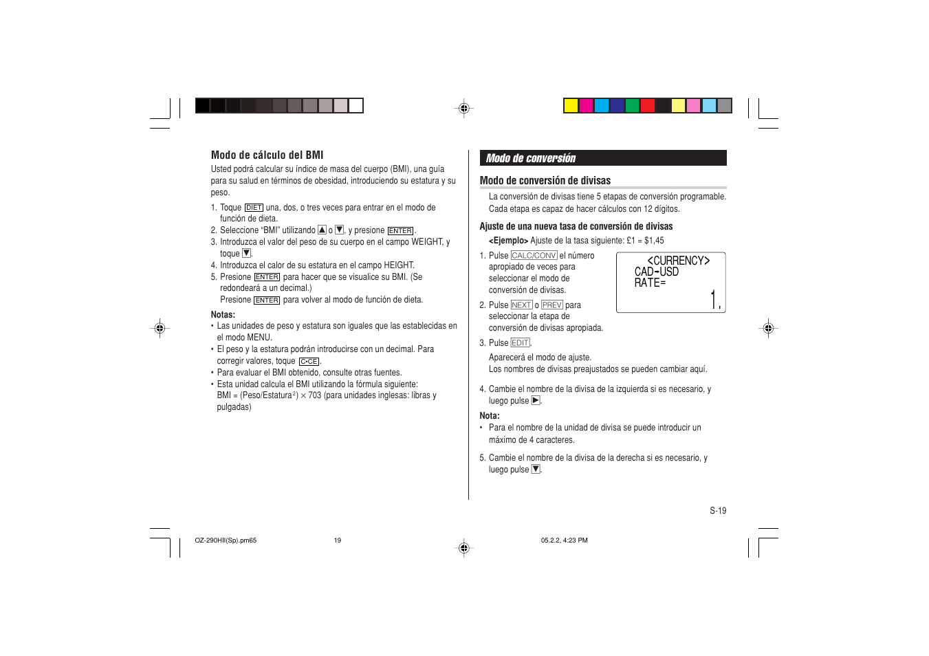 Sharp ELECTRONIC ORGANIZER OZ-290HII User Manual | Page 65 / 80