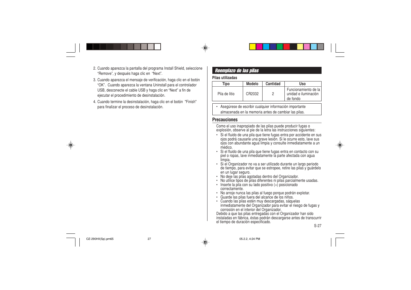 Sharp ELECTRONIC ORGANIZER OZ-290HII User Manual | Page 73 / 80