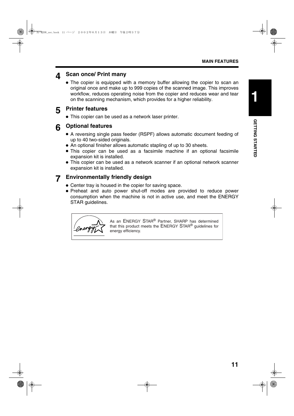 Sharp AR-M208 User Manual | Page 13 / 128
