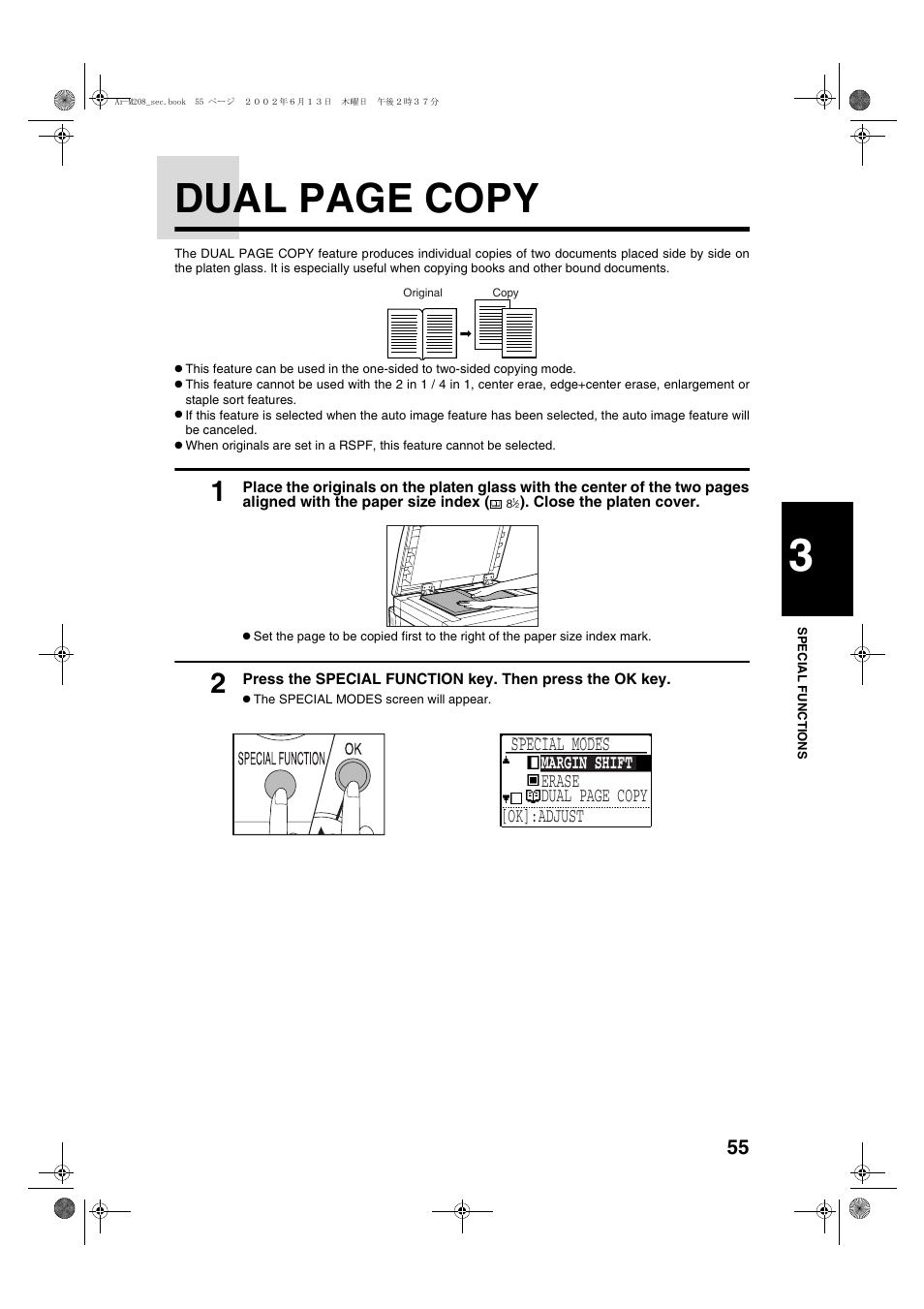 Dual page copy | Sharp AR-M208 User Manual | Page 57 / 128
