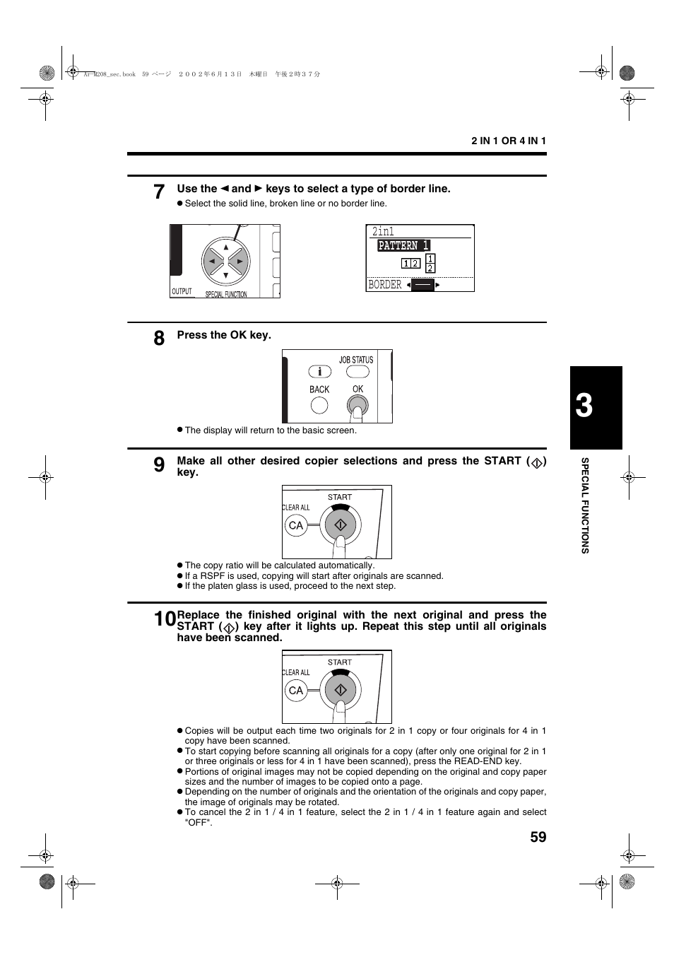 Pattern 1 border 2in1 | Sharp AR-M208 User Manual | Page 61 / 128