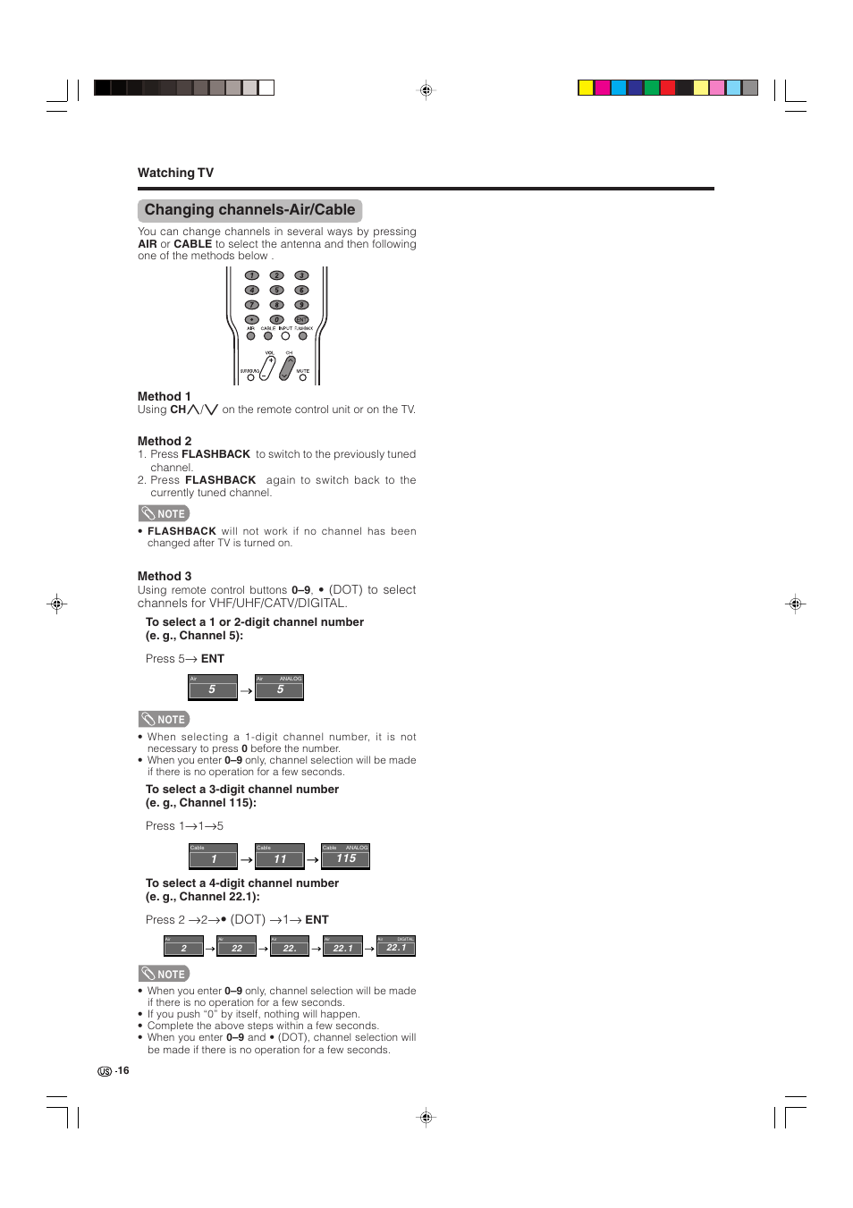 Changing channels-air/cable | Sharp Aquos LC 32D4U User Manual | Page 17 / 61