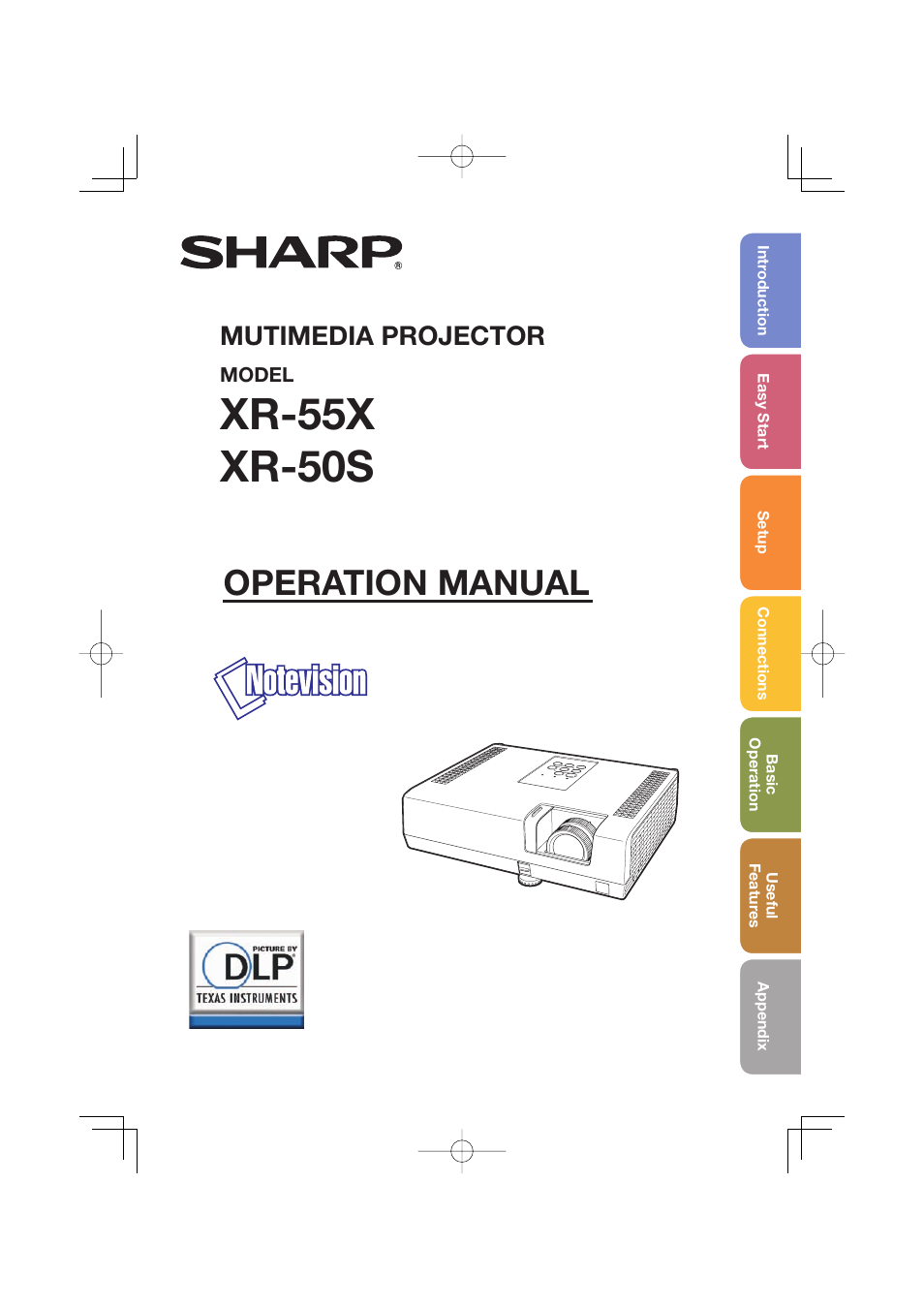 Sharp Notevision XR-50S User Manual | 78 pages