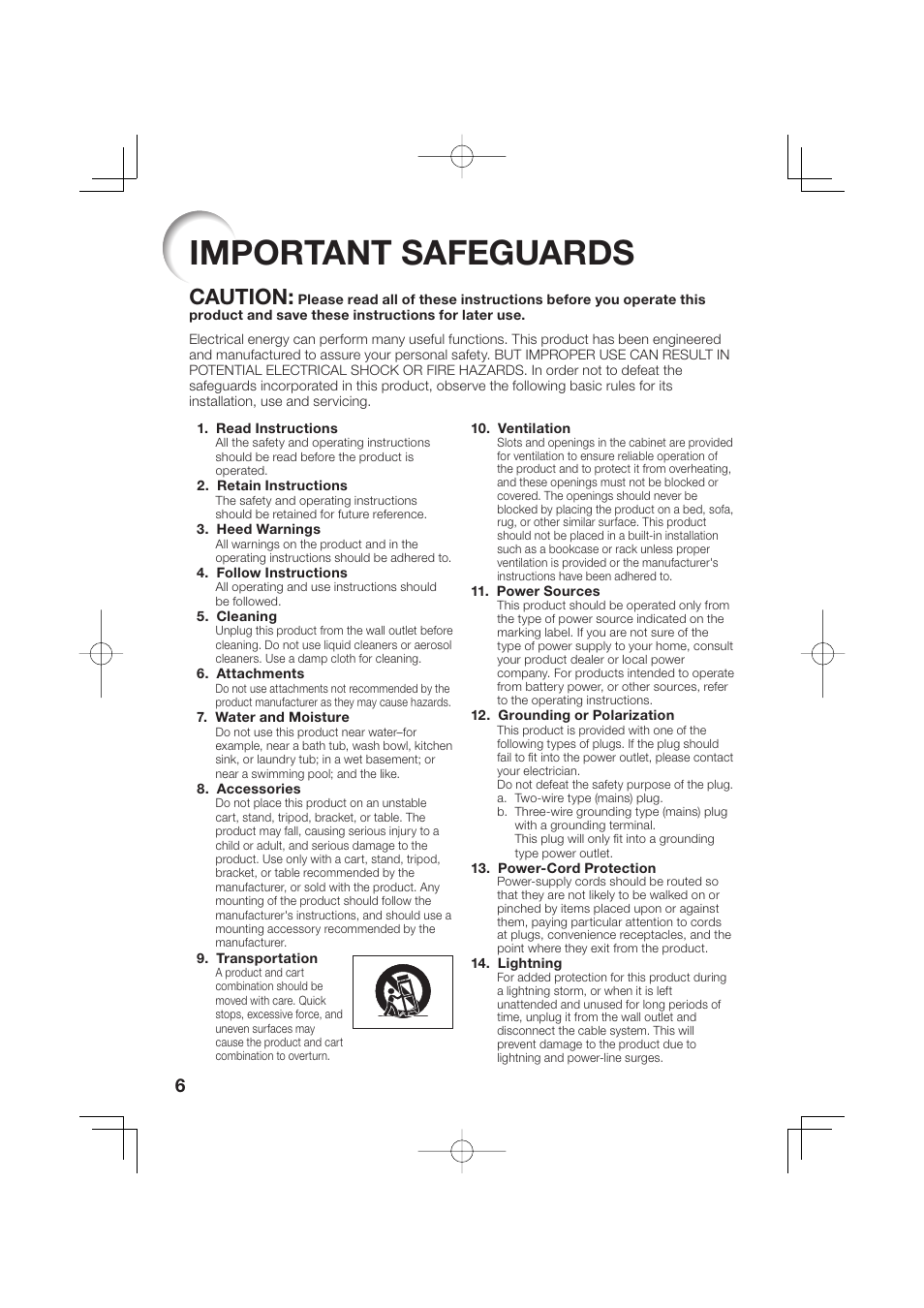 Important safeguards, Caution | Sharp Notevision XR-50S User Manual | Page 10 / 78
