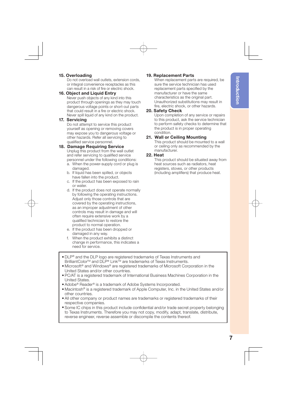 Intr oduction | Sharp Notevision XR-50S User Manual | Page 11 / 78