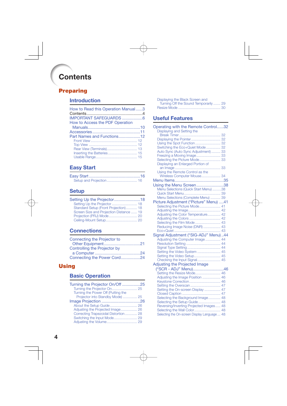 Sharp Notevision XR-50S User Manual | Page 8 / 78