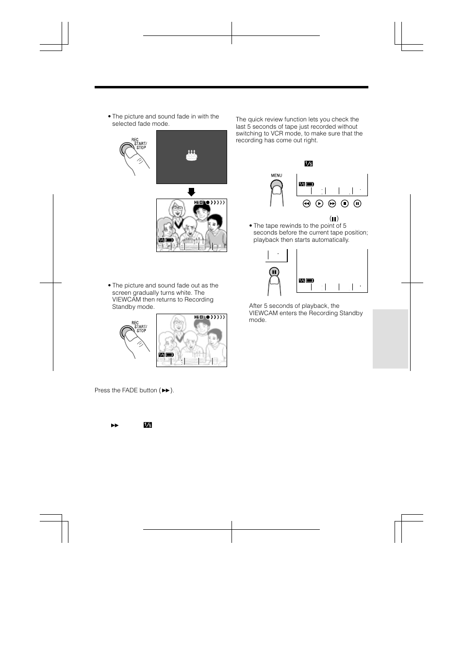 Quick review | Sharp VL-AH160U User Manual | Page 41 / 80